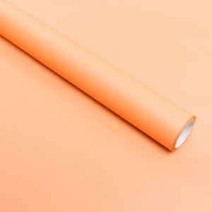 Пленка матовая на втулке 60см*10м, оранжевый пастель Идеал