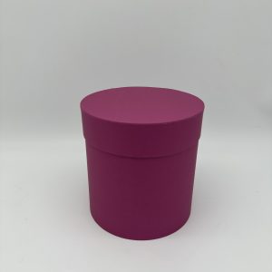 Коробки круглые матовые 25*25см, фуксия