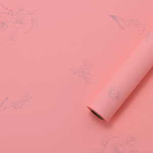 Упак. материал флористическая пленка "Эстетика", 65 мкр, 58 см х 10 м, розовый персик