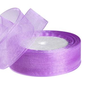 Лента органза,25mmx25yards, цв.лаванда