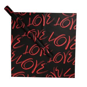 SALE Упаковочная бумага "Love is all", 50см*58 см, 20 листов/упак., черный