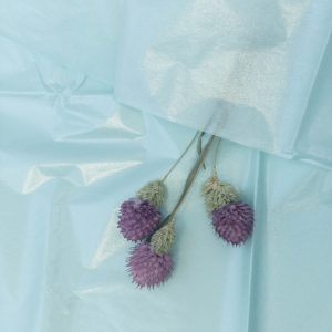 Бумага тишью жемчужная 50х66см,10 лист голубой