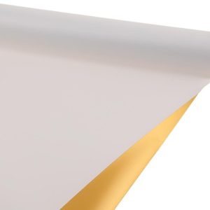 Пленка матовая, 57 смх10 м, 63 mic, белый с золотом 6163