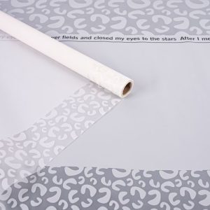 Пленка матовая "Леопард" 58см*10м Белая 02