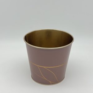 Декоративное кашпо D13.5XH12.2CM/B10, пудрово-розовый, металл