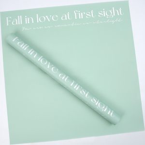 Упак. материал флористическая пленка "FALL IN LOVE", 65 мкр, 58 см х 10 м, зеленая пастель