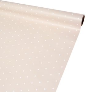 Пленка матовая "Мелкий горошек" 58*10м., бежевый/серый