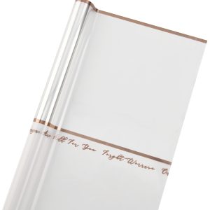 Упак. материал флористическая пленка "Золотые грани" 50 мкр, 58 см х 10 м, белый