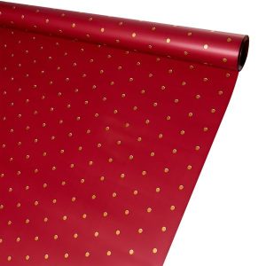 Пленка матовая "Мелкий горошек" 58*10м., красный