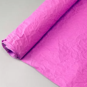 Флористическая крафт бумага жатая двухсторонняя, 70 см x 5 м, лаванда