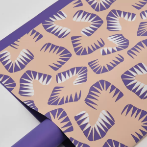 Упак. материал флористическая пленка "Райский сад", 65 мкр, 58 см х 10 м,розовый/лавандовый