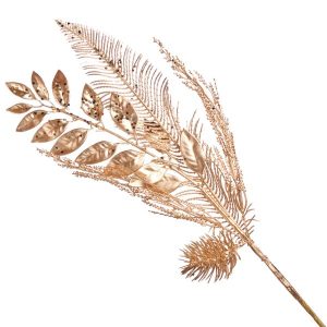 Декоративные ветка, 58см, цв. Золото