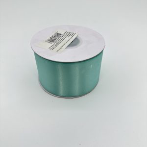 Лента атласная "Элит", на катушке (картон), односторонняя, 50 мм х 25 ярд, морская волна