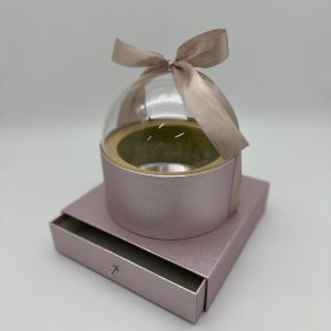 Коробка акриловая с ящиком, 20*20*20см, розовый жемчуг