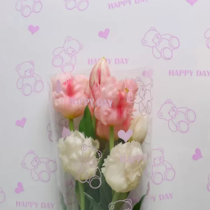 Пленка цветная Мишки 70см сиреневый