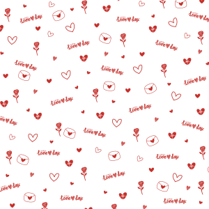 Упак. материал флористическая пленка "Время любить", 55мкр, 58 см х 10 м, красный