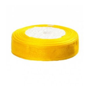 Лента органза,25mmx25yards, цв.золотой