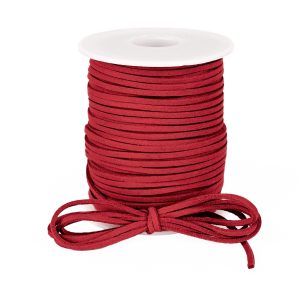 Шнур флористический, вельвет, 3мм х 50ярд, цв.красный