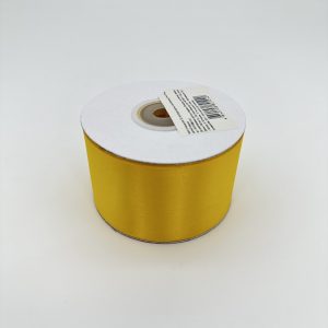 Лента атласная "Элит", на катушке (картон), односторонняя, 50 мм х 25 ярд, желт нарцисс