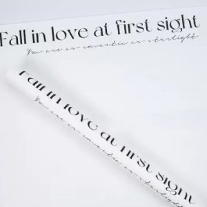 Упак. материал флористическая пленка "FALL IN LOVE", 65 мкр, 58 см х 10 м, белый