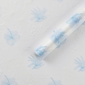 Упак. материал флористическая пленка "Цветущая магия" 50 мкр, 58 см х 10 м, нежно-голубой