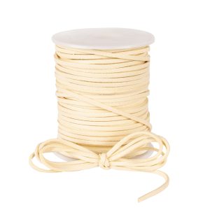 Шнур флористический, вельвет, 3мм х 50ярд, цв.кремовый
