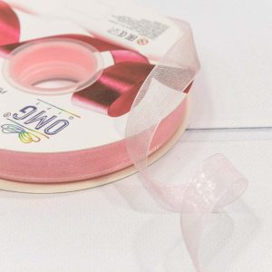 Лента Органза 1,5см*100ярд Светло-розовый 2107