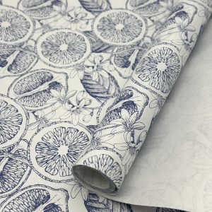 SALE Дизайнерская бумага "Цитрусы" 60см*10м в асс-те