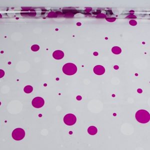 Пленка цветная Серпантин 70см бело-фуксия