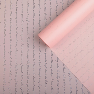 Упак. материал флористическая пленка "Послание", 53 мкр, 58 см х 10 м, чайная роза