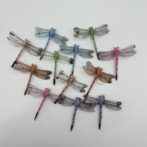 SALE Набор декоративных украшений "Стрекозы" на клипсе, 9,5 см. 12 шт/упак. разноцветные 5226