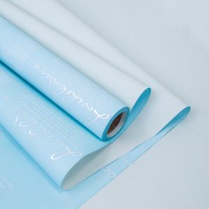 Пленка матовая двустороняя Письмо Голубой/Серый 58см*10м 02 т.м.30