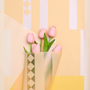 Пленка матовая 55мкм 58смх10м РЦ Геометрия кремовый