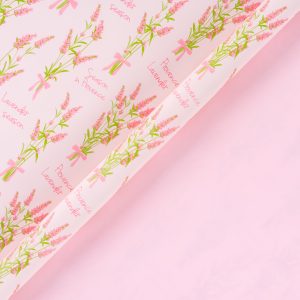 Упак. материал флористическая пленка "Лаванда", 65 мкр, 57 см х 10 м, розовый