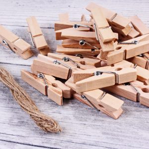 Прищепки декоративные 3,5см 24шт., натуральный