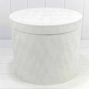 Коробка Цилиндр, 16*9см., "Бархатный", 1шт. белый