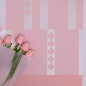 Пленка матовая 55мкм 58смх10м РЦ Геометрия розовый