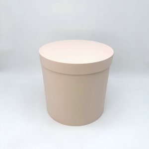 Коробка тубус 30/30см, крышка 5см, 1шт, нежный лосось