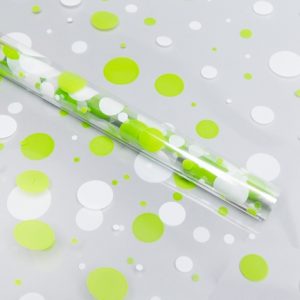 Пленка цветная Серпантин 70см бело-салатовый