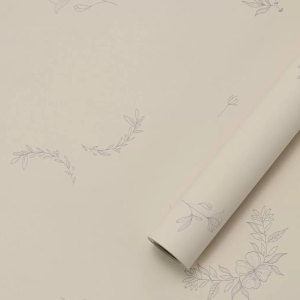 Упак. материал флористическая пленка "Эстетика", 65 мкр, 58 см х 10 м, молочный крем