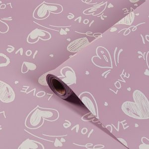 Упак. материал флористическая пленка "Магия любви", 65мкр, 58 см х 10 м, сиреневый