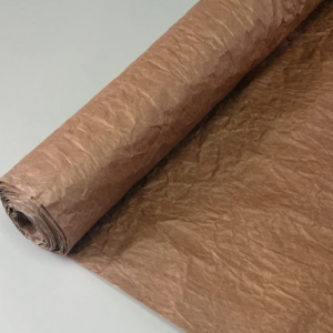 Флористическая крафт бумага жатая двухсторонняя, 70 см x 5 м, коричневый