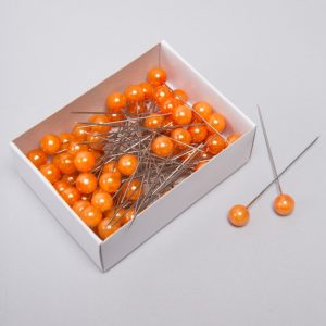 Булавки корсажные, 10*60мм, 50шт; Цвет:Оранжевый