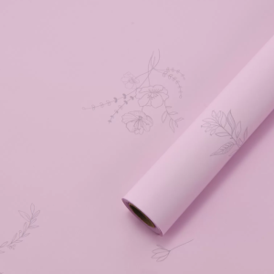 Упак. материал флористическая пленка "Эстетика", 65 мкр, 58 см х 10 м, пастельно-сиреневый