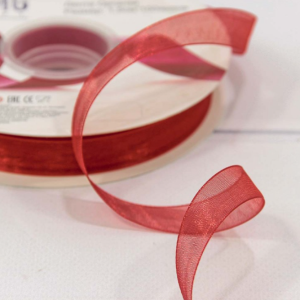 Лента Органза 1,5см*100ярд Красный 1/18 1/72