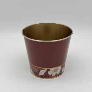 Декоративное кашпо D13.5XH12.2CM/B10, бордо, металл