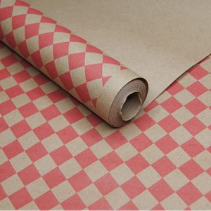 Крафт бумага "Ромбы", 70см*8.5м., на корич. фоне в асс-те