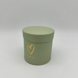 Коробка под цветы с крышкой "С любовью" 11x11 см, фисташковый