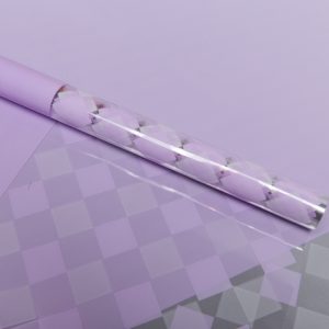 Пленка цветная "Шахматка" 70см*10м, сиреневый светлый