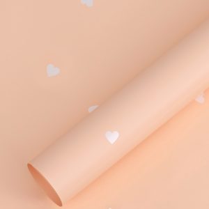 Упак. материал флористическая пленка "Валентинка", 58 см x 10 м, 65 мкр. светло-розовый